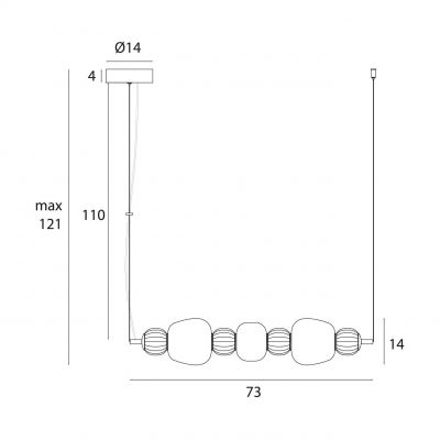 MaxLight Modern lampa wisząca 1x28 W szary/brązowa P0630
