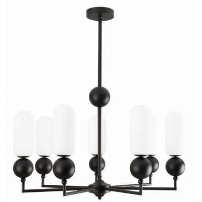 MaxLight Nova lampa wisząca 7x7 W biała-czarna P0632