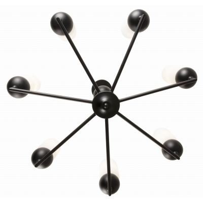 MaxLight Nova lampa wisząca 7x7 W biała-czarna P0632