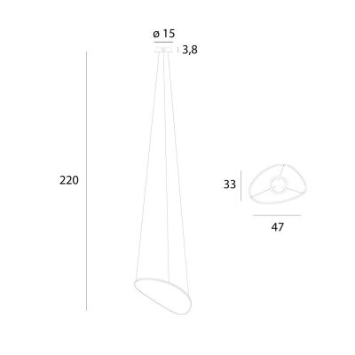 MaxLight Empire lampa wisząca 1x17 W chrom P0636D