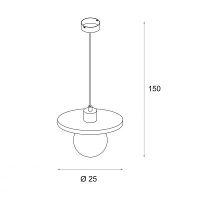 MaxLight Lando lampa wisząca 1x7 W brązowa P0650