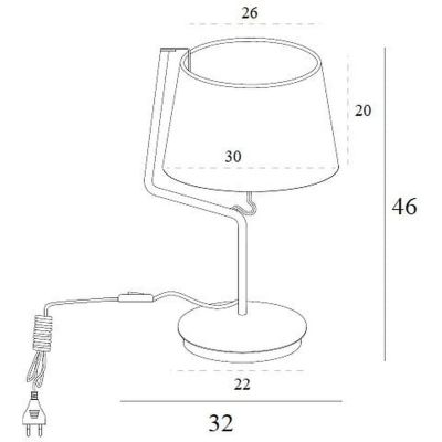 MaxLight Chicago lampa stołowa 1x100W biała T0028