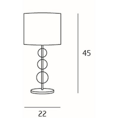 MaxLight Elegance lampa stołowa 1x40W biały/chrom T0031