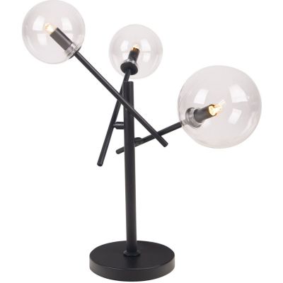 MaxLight Lollipop lampa stołowa 3x40W czarny/przezroczysty T0043