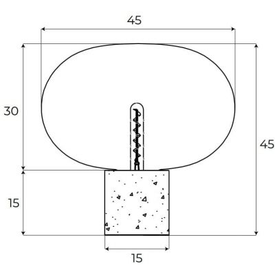 MaxLight Moonstone lampa stołowa 1x7 W biała-przydymiona T0055