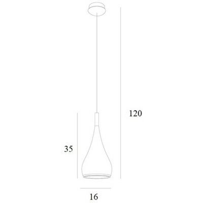 MaxLight Vigo lampa wisząca 1x40W chrom P0201