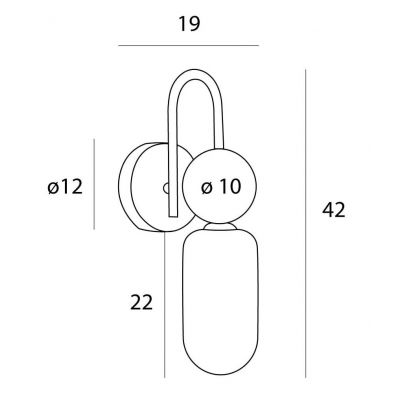 MaxLight Nova kinkiet 1x7 W biały-złoty W0380
