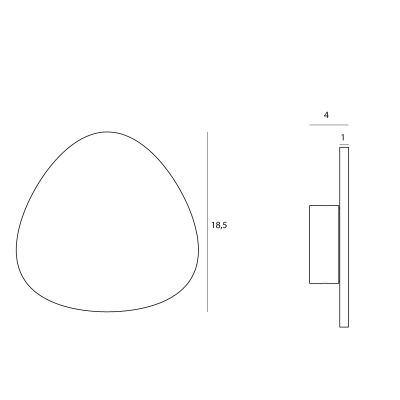 MaxLight Marbles kinkiet 1x6 W czarny W0391