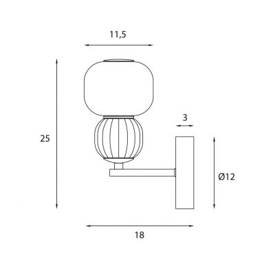MaxLight Modern kinkiet 1x5 W brązowy W0399