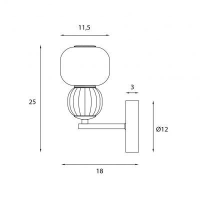 MaxLight Modern kinkiet 1x5 W szary W0400