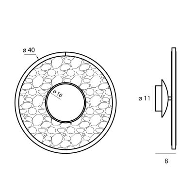 MaxLight Alexia kinkiet 1x15 W złoty W0406D