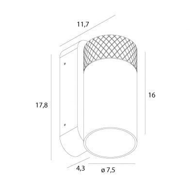 MaxLight kinkiet 1x7 W biały W0419