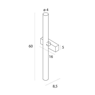 MaxLight Thora kinkiet 1x18 W czarny W0420D