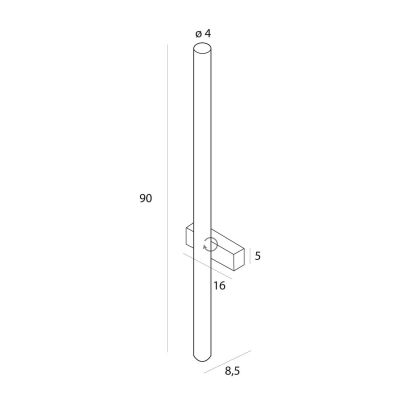 MaxLight Thora kinkiet 1x18 W czarny W0421D