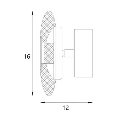 MaxLight Lunaris kinkiet 1x6 W złoty W0424