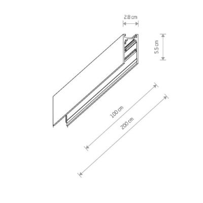Nowodvorski Lighting LVM szynoprzewód magnetyczny czarny 10162