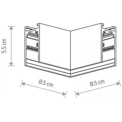 Nowodvorski Lighting LVM łącznik narożny czarny 10164 
