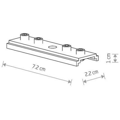 Nowodvorski Lighting LVM mechaniczny łącznik do szynoprzewodów srebrny 10171