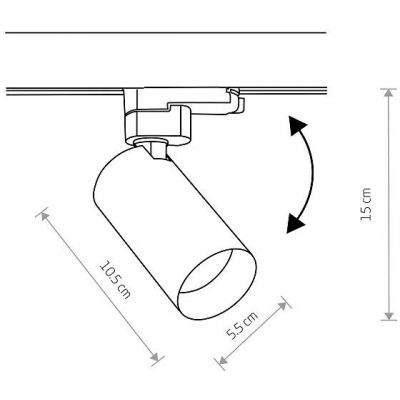 Nowodvorski Lighting Spot CTLS Mono lampa do szynoprzewodów 1x10 W czarny-złoty 10239