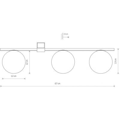 Nowodvorski Lighting Pik plafon 3x12 W biały-czarny 10301