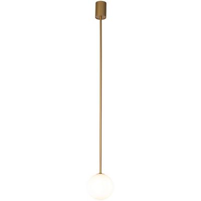 Nowodvorski Lighting Kier lampa wisząca 1x12 W biała-złoty satynowy 10306