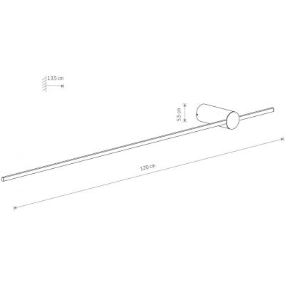 Nowodvorski Lighting Saber Led kinkiet 1x16 W czarny 10314