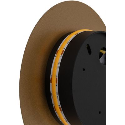 Nowodvorski Lighting Ring kinkiet 1x7 W czarny-złoty 10317