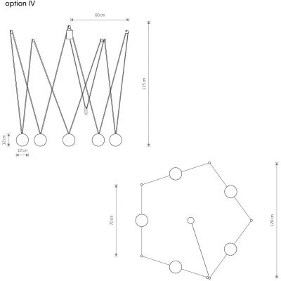 Nowodvorski Lighting Sling lampa wisząca 5x12 W biała-czarna 10355