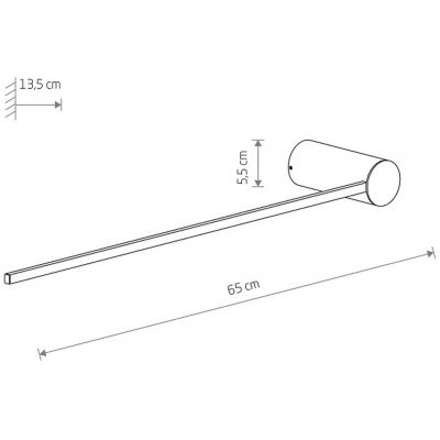 Nowodvorski Lighting Arm M kinkiet 1x10W czarny 10366