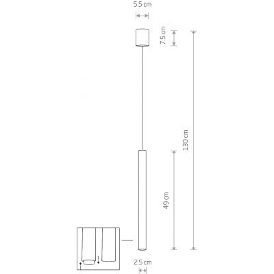 Nowodvorski Lighting Laser lampa wisząca 1x10 W miedź 10452