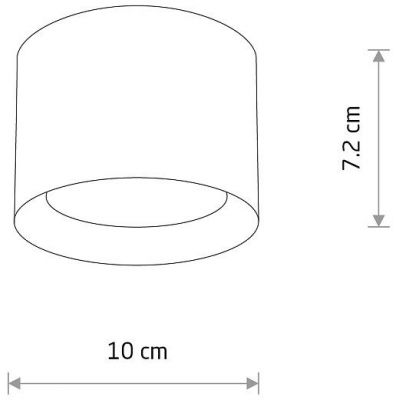 Nowodvorski Lighting Maun lampa podsufitowa 1x12 W czarna 10482