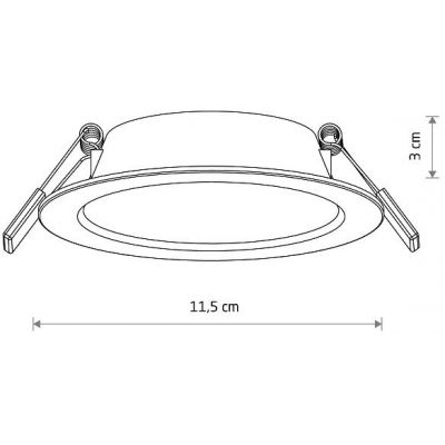 Nowodvorski Lighting Mykonos lampa do zabudowy 1x6 W biała 10535