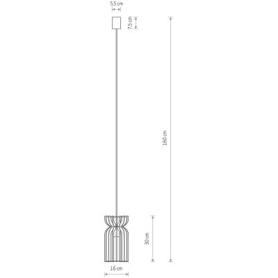 Nowodvorski Lighting Kymi B lampa wisząca 1x60W biały/drewno 10571