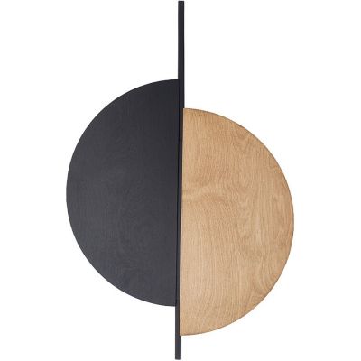 Nowodvorski Lighting Sunset Natural B kinkiet 2x12 W czarny-drewno 10577