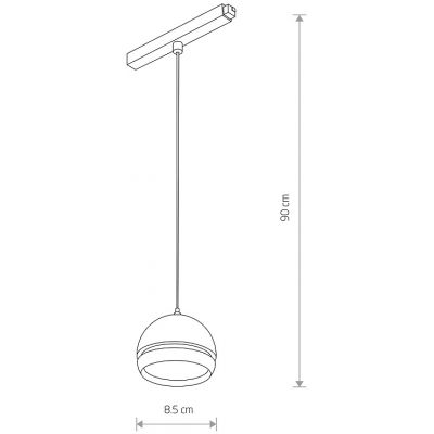 Nowodvorski Lighting LVM SLOT LED lampa do szynoprzewodów 1x8 W czarny-biały 10654