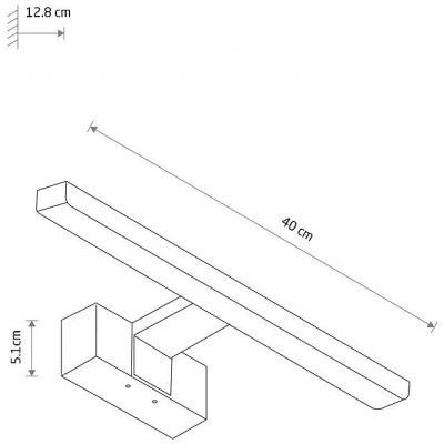 Nowodvorski Lighting Cezanne Led kinkiet 1x8 W biały 10683