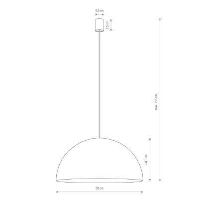 Nowodvorski Lighting Hemisphere lampa wisząca 4x12W czarny/biały 10697