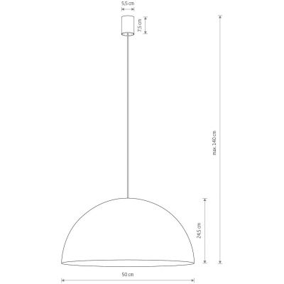 Nowodvorski Lighting Hemisphere lampa wisząca 1x25 W czarna-złoty satynowy 10703