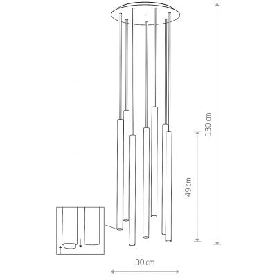 Nowodvorski Lighting Laser lampa wisząca 7x10 W multikolor 10704