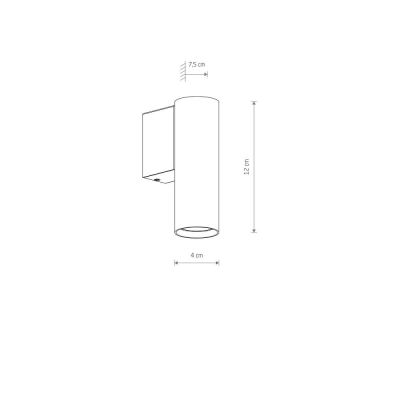 Nowodvorski Lighting Fourty kinkiet 1x10W czarny/złoty 10748