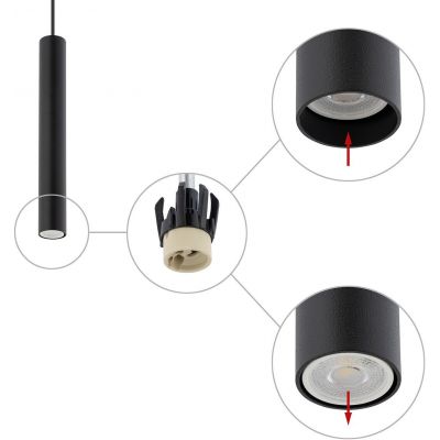 Nowodvorski Lighting Fourty lampa wisząca 1x10 W czarna 10771