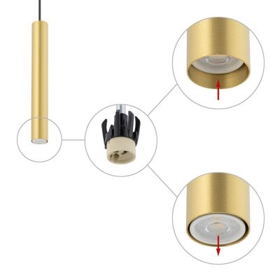 Nowodvorski Lighting Fourty lampa wisząca 1x10W czarny/złoty 10772