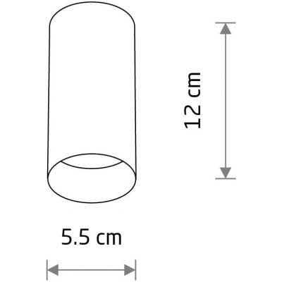 Nowodvorski Lighting Mono S lampa podsufitowa 1x10 W szara 10785