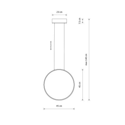 Nowodvorski Lighting Circolo Led lampa wisząca 1x18W czarny mat 10810