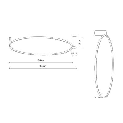 Nowodvorski Lighting Circolo Led kinkiet 1x21W czarny mat 10815