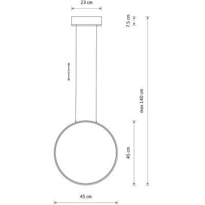 Nowodvorski Lighting Circolo lampa wisząca 1x18 W czarna 10860