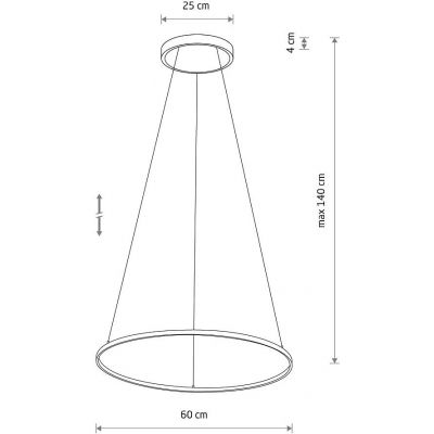 Nowodvorski Lighting Circolo lampa wisząca 1x21 W czarna 10862