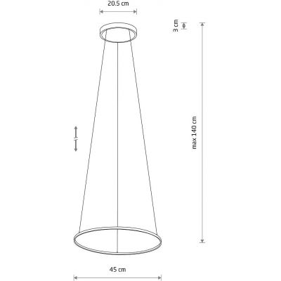 Nowodvorski Lighting Circolo lampa wisząca 1x18 W czarna 10863