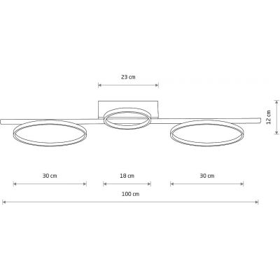 Nowodvorski Lighting Circolo lampa podsufitowa 33 W czarna 10866