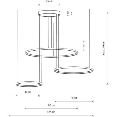 Nowodvorski Lighting Circolo lampa podsufitowa 45 W czarna 10867